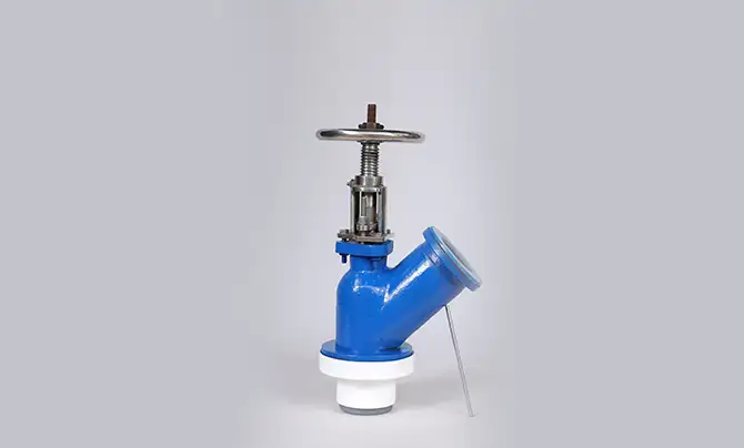 lined flush bottom valve